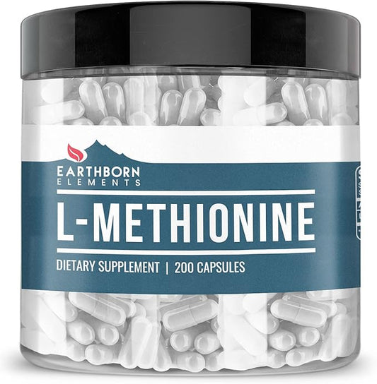Earthborn Elements L-Methionine 200 Capsules, Pure