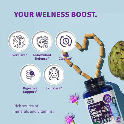 28-in-1 Liver Cleanse with Milk Thistle, 60 Vegan