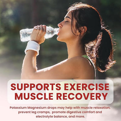Potassium Magnesium Citrate Supplement, Liquid Magnesium 500mg with D3, B6, B6, B12, B12, CoQ10 CoQ10 - 2 fl