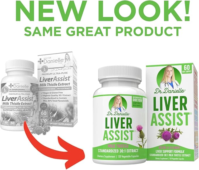 Best Liver Supplements with Milk Thistle 120 Capsules