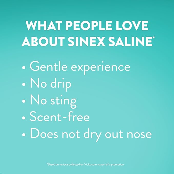 Vicks Sinex SALINE Nasal Spray, Drug 5.0 fl 2