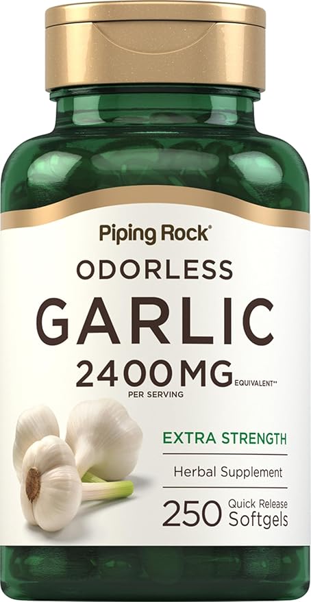 Piping Rock Odorless Garlic Softgels 2400mg 250 Pills