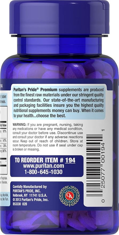 Puritan's Pride Vitamin B-Complex and Vitamin B-12, 180 180 Count