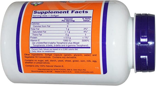 E-1000 100% Mixed Tocopherols 100 sgels