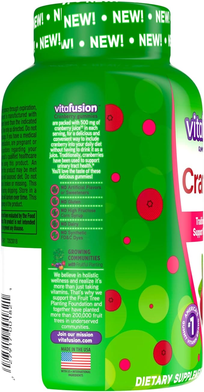 Vitafusion Cranberry Gummies for Women, 500mg 60ct