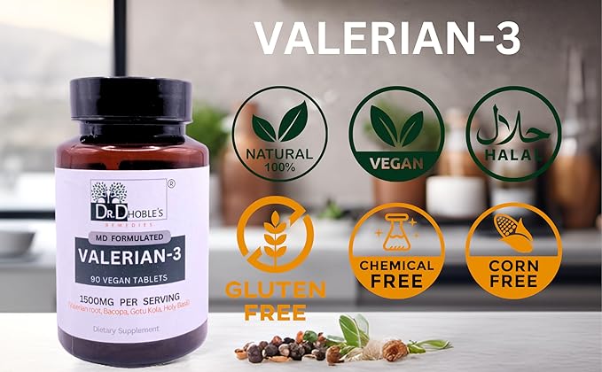 Valerian-3, 1500 Mg/Serving, MD Formulated Herbal 90 Vegan
