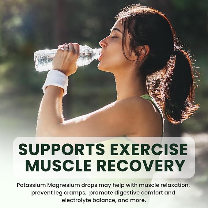 Potassium Magnesium Citrate Supplement, Liquid Magnesium 500mg with D3, B6, B6, B12, B12, CoQ10 CoQ10 - 2 fl
