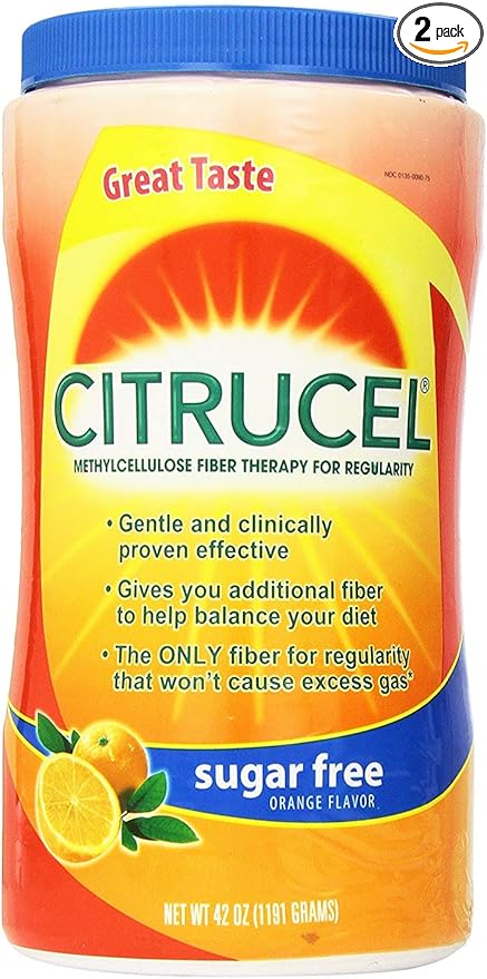 Citrucel Methylcellulose Fiber Therapy for Regularity 42Oz (1191g), (1191g), Pack 2