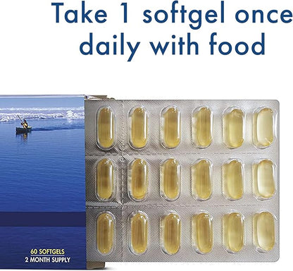 UnoCardio 1000 Fish Oil, 1300 mg Omega-3 (1180 (1180 mg), 665 mg 445 mg 25 mcg (1000 IU) D3 per 60 softgels