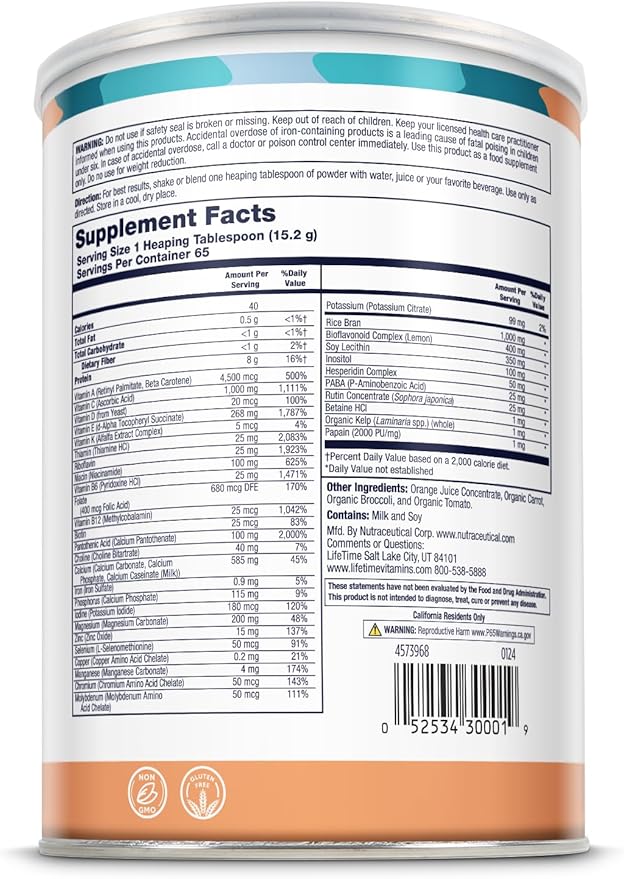 allOne Multiple Vitamin & Mineral Powder, Original Formula, Once Daily Multivitamin, Mineral & Amino Acid Supplement, 8g Protein (66 Servings) (66 Servings)