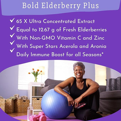 Elderberry Plus - 65x Concentrated Black 30 Vegan