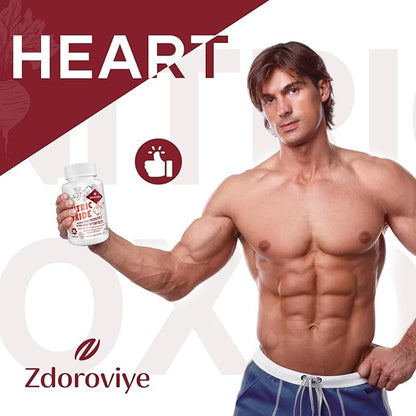 Nitric Oxide Supplement for Men, 2,255mg Per Serving – 13 in 1 Nitric Oxide Precursor & Nitric Oxide Phytonutrients Complex for Heart, Immune - 90 Capsules (1 Pack)