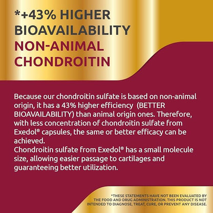 Chondroitin Glucosamine Capsules. Supports Joints and 120 Count