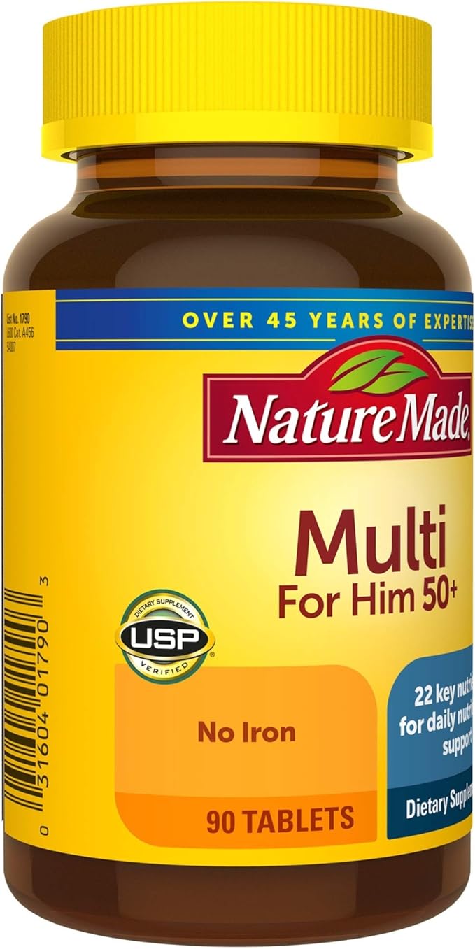 Nature Made Men's Multivitamin 50+ Tablets 90 Count