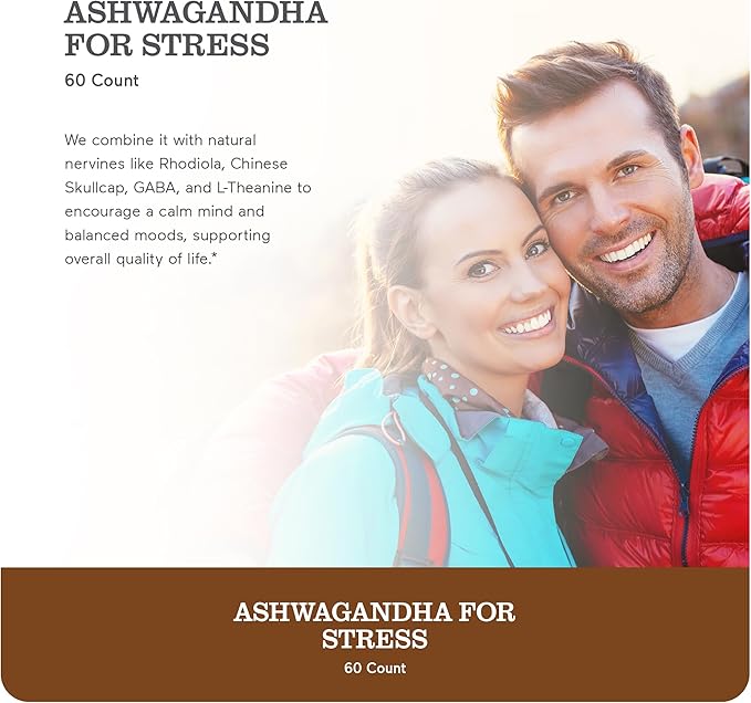 NatureWise Ashwagandha for Stress KSM-66 Ashwagandha 60 Capsules[1-Month Capsules[1-Month Supply]