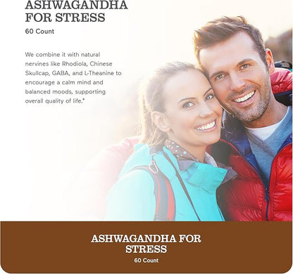 NatureWise Ashwagandha for Stress KSM-66 Ashwagandha 60 Capsules[1-Month Capsules[1-Month Supply]
