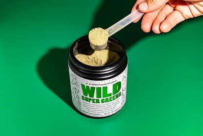 Raw Super Greens Powder Daily Juice Drink with Probiotics and Digestive Enzyme Blend - Whole Food Sourced, 46 Plant-Based Nutrients, Non-GMO, Spirulina, Chlorella, Wheatgrass (30 Servings)