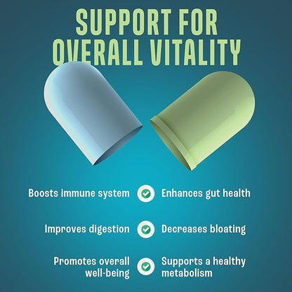 NAVEH PHARMA Adult Postbiotics Capsules for Women & Men | Postbiotics for Gut Health with 200X Ingredients Than Probiotic & Prebiotic | Support: Immunity, Digestion, Microbiome & Metabolism