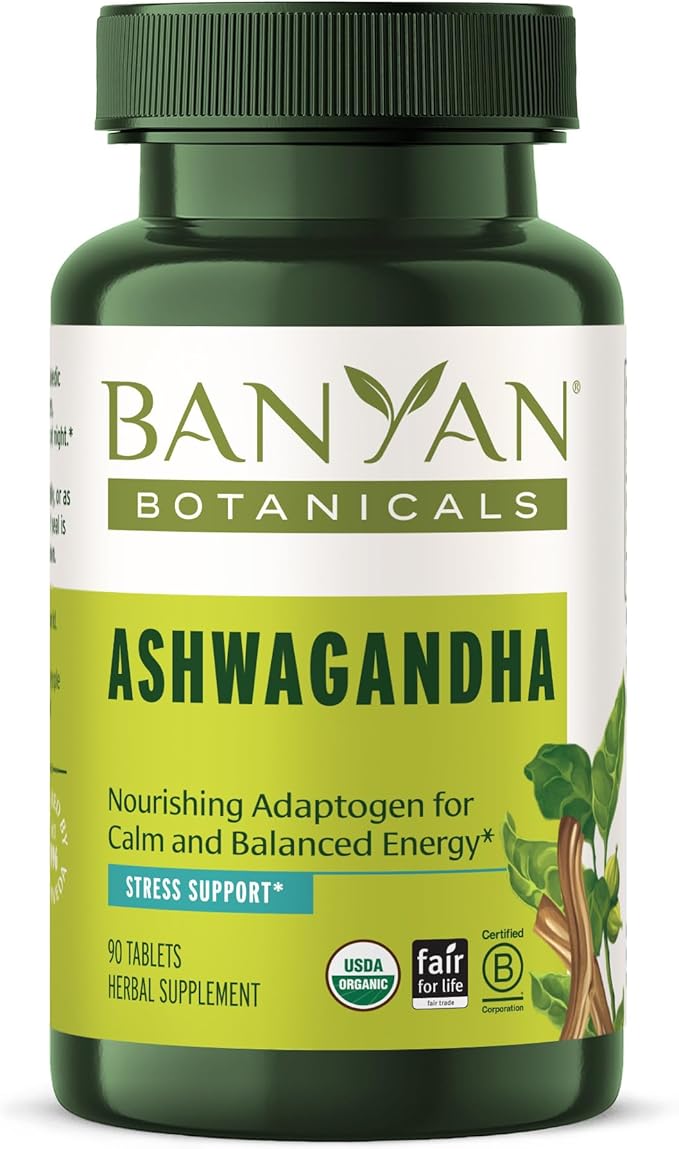 Banyan Botanicals Ashwagandha Tablets – Organic 90 Tablets