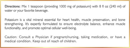 Pink Potassium Powder by Cocó March – Supports Heart Health, Muscle Function, and Bone Health. Gluten Free, Dairy Free, Non-GMO, Soy Free, Vegan, Keto Friendly – 10.86 oz (309.6 g)