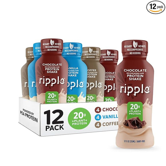Ripple 12 oz Protein Shakes (12 12), Variety