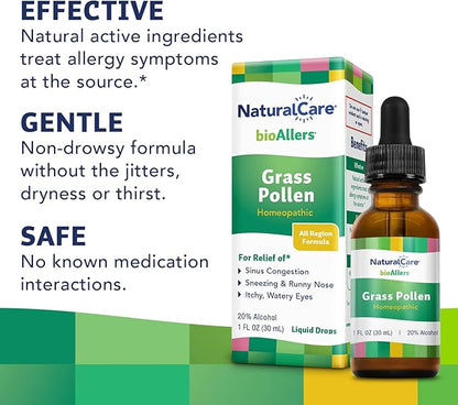 NaturalCare Grass Pollen Homeopathic, Homeopathic Allergy 60 Day 1 FL