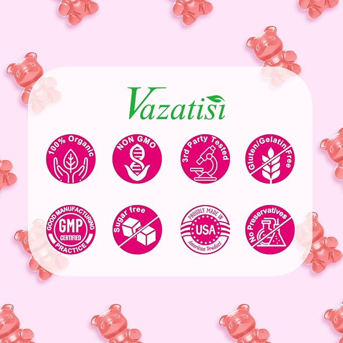 Calcium Magnesium Zinc Gummies with Vitamin D3 & B12, Sugar