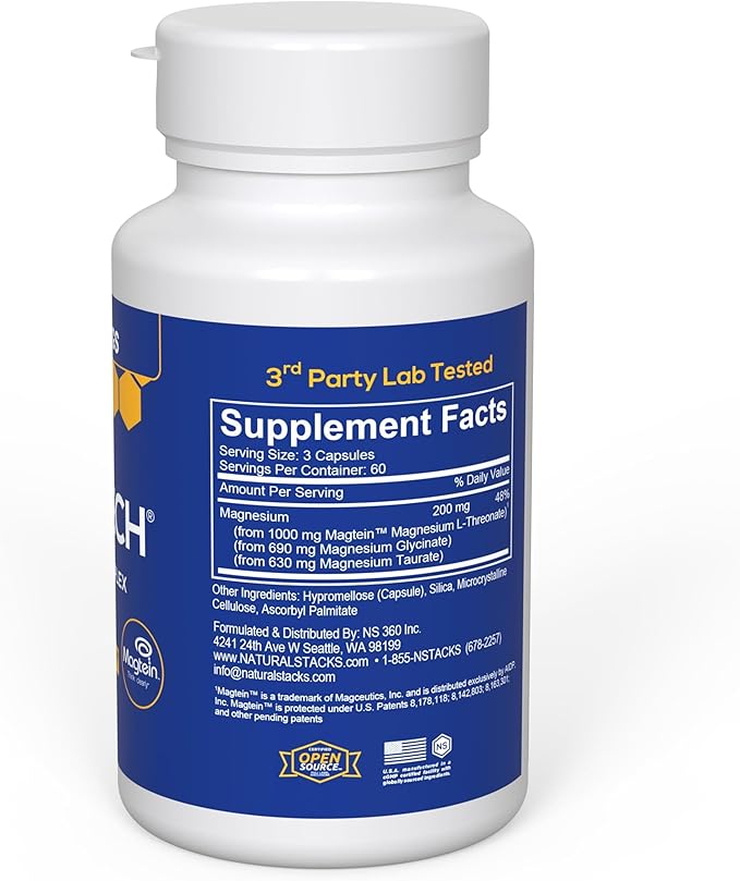 MagTech Magnesium Supplement 3 Forms 180 Magnesium