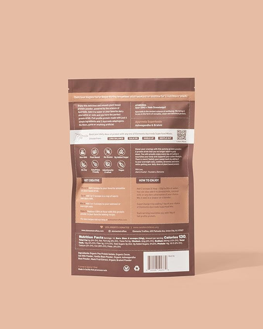 Elements Plant Based Vegan Chocolate Protein Powder 1lb - 14 Servings