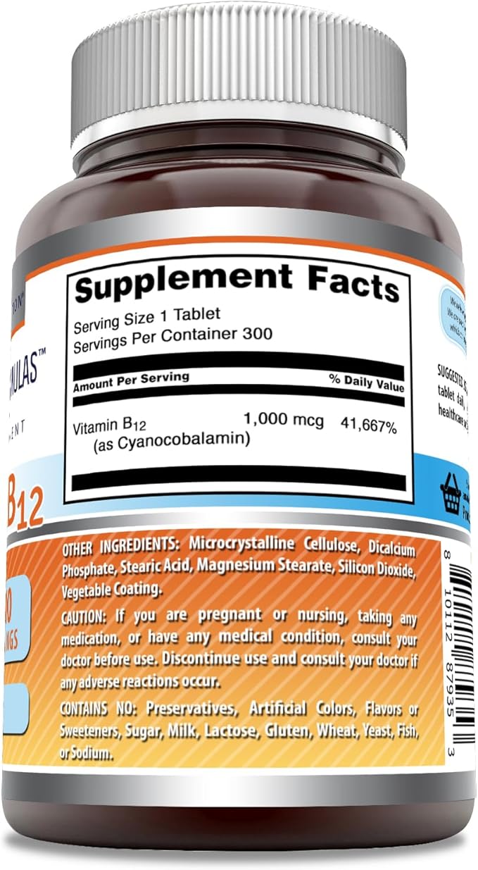 Amazing Formulas Vitamin B12 1000 Mcg (1 Pack, 300 Count)