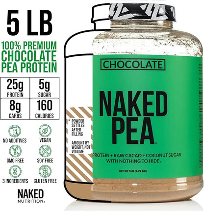 NAKED Chocolate Pea Protein 5lb Bulk,