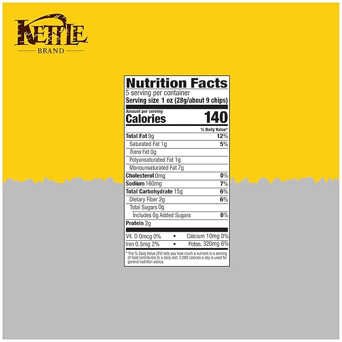 Kettle Foods Potato Chips Krinkle Salt & Fresh Ground Pepper, 5 Oz