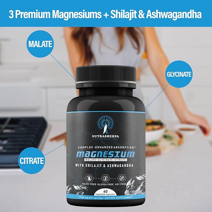 Magnesium Complex with Shilajit and Ashwagandha, 300mg Triple