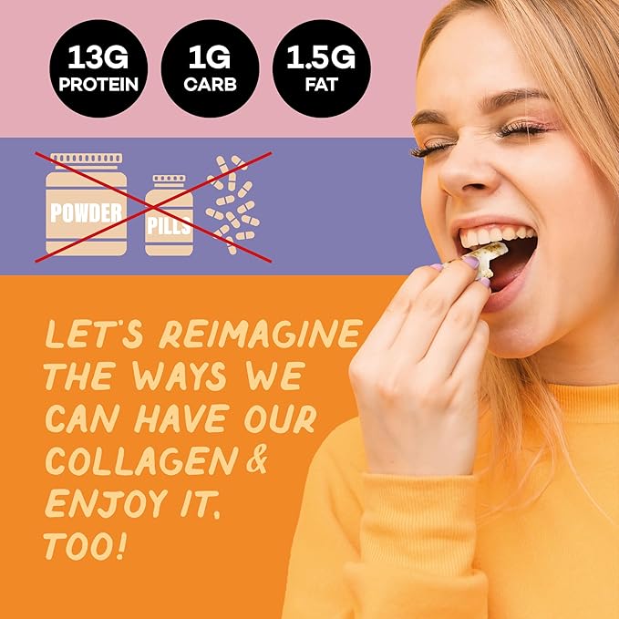10-Pack Collagen Protein Chips - Sweet Chilli Pepper & Tomato Basil Flavors - 13g Protein Per Bag, GMO-Free, Gluten-Free, Tasty Savory Collagen Protein Snack