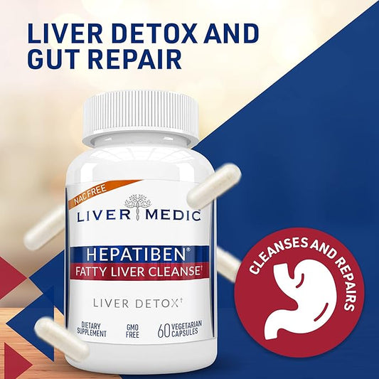 Hepatiben Liver Detox Cleanse, Non-GMO 60 Vegetarian
