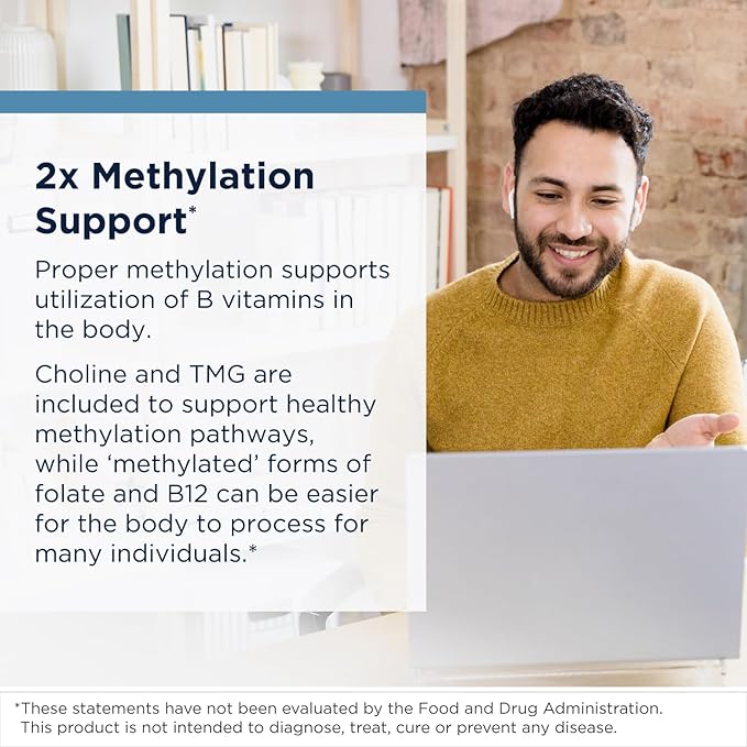 Designs for Health Methylated Vitamin B Complex - Vitamin B Supplements with B12 Vitamins, B1, B3, Niacin, B6, Folate & Biotin - Methylated Multivitamin for Metabolic + Heart Health (60 Capsules)