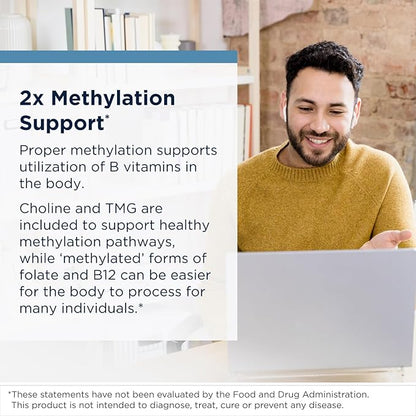 Designs for Health Methylated Vitamin B Complex - Vitamin B Supplements with B12 Vitamins, B1, B3, Niacin, B6, Folate & Biotin - Methylated Multivitamin for Metabolic + Heart Health (60 Capsules)