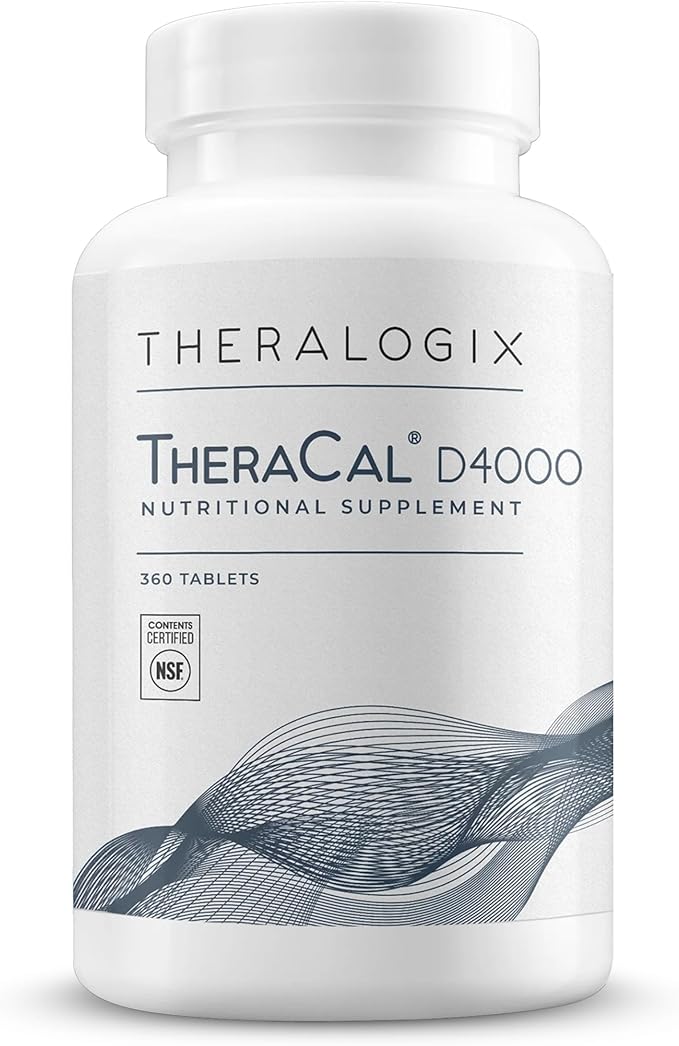 Theralogix TheraCal D4000 D3, Vitamin K2 & 90-Day Supply 360 Tablets