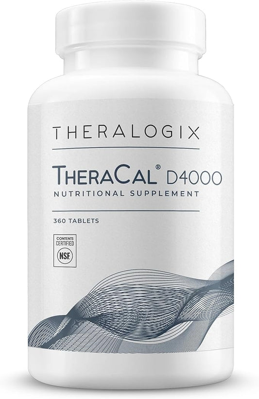 Theralogix TheraCal D4000 D3, Vitamin K2 & 90-Day Supply 360 Tablets