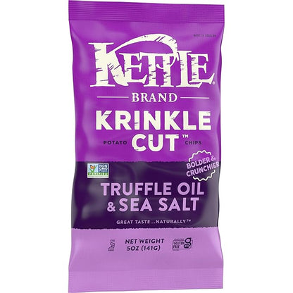 Kettle Foods Truffle & Sea Salt Krinkle Cut Potato Chips, 5 OZ