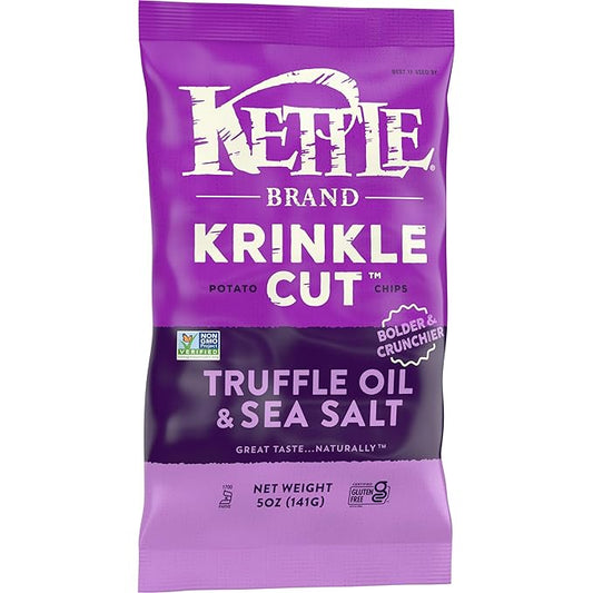 Kettle Foods Truffle & Sea Salt Krinkle Cut Potato Chips, 5 OZ