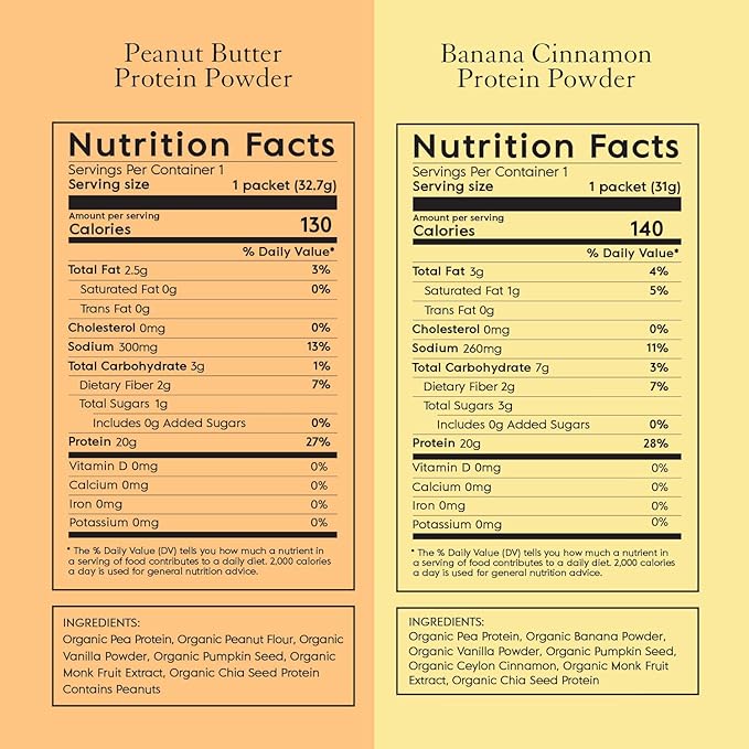 Truvani Vegan Pea Protein Powder 20g Organic 8 Single