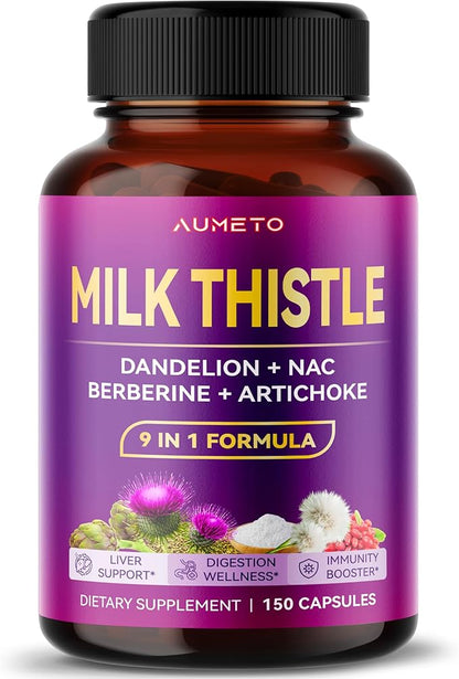 Ultra Milk Thistle 9 in 1 Formula 17,372mg with (150 count 1))