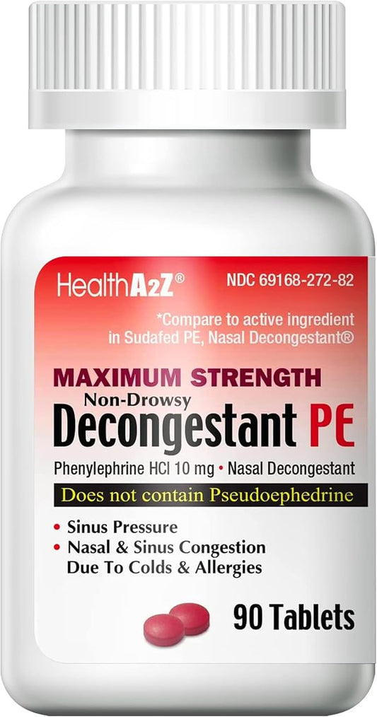 HealthA2Z® Decongestant PE 10 mg (90 Count 1))