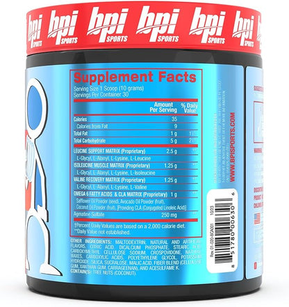 BPI Sports Best BCAA - Building Blocks of Protein and Muscle - Post-Workout Recovery - Weight Loss Support - Fruit Punch, 30 Servings, 300 grams