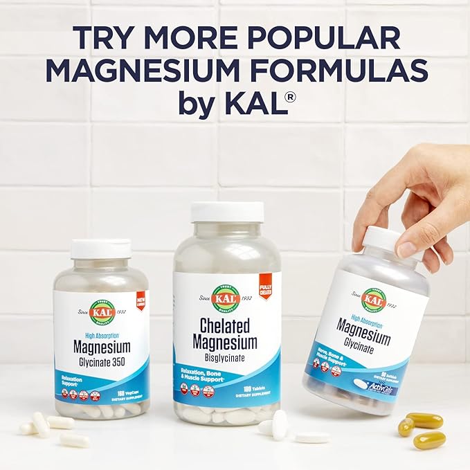 KAL Vitamin D3 & Magnesium Glycinate, 45 Servings, 90 VegCaps