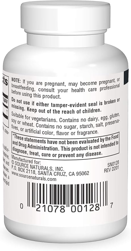 Source Naturals Glutathione, Supplement For Liver 50mg - 30 Tablets
