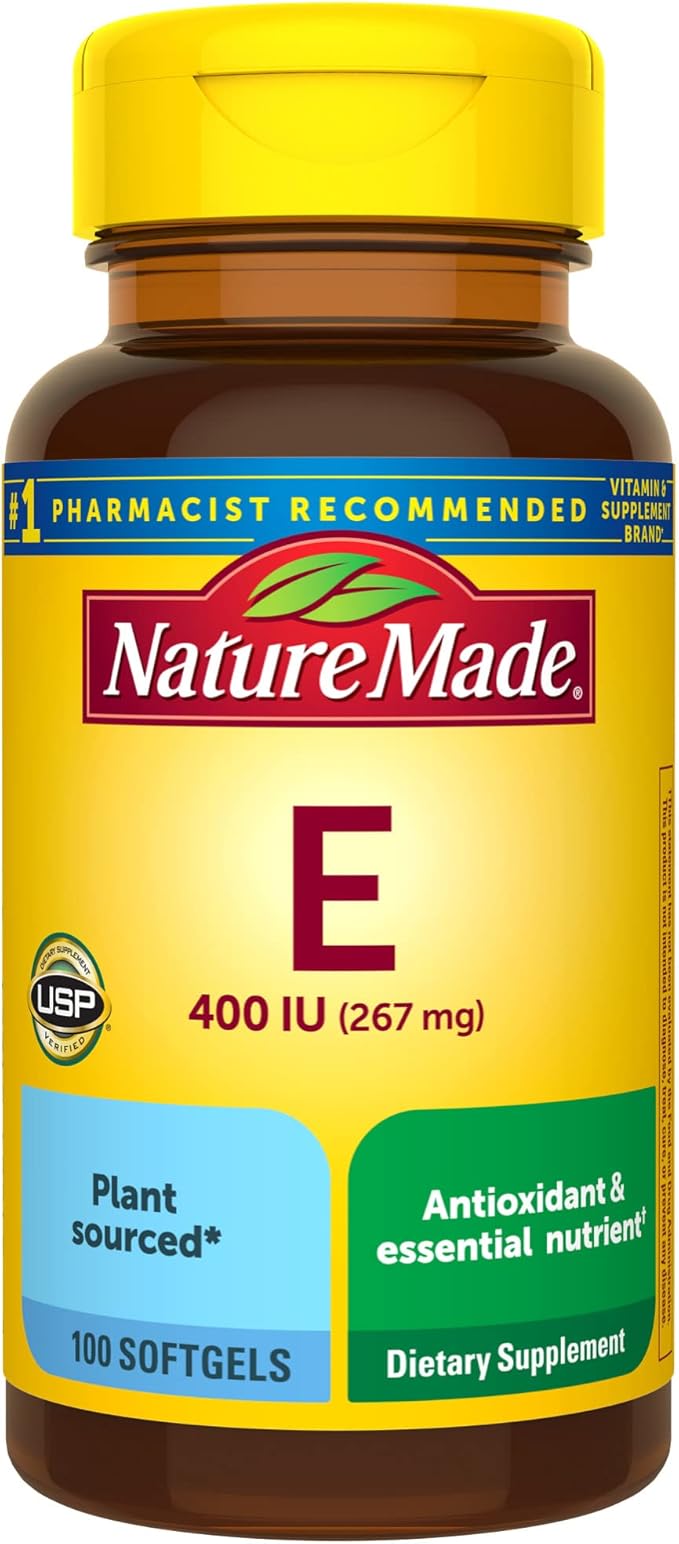 Nature Made Vitamin E 267 mg (400 IU) 100 Softgels, 100 Day