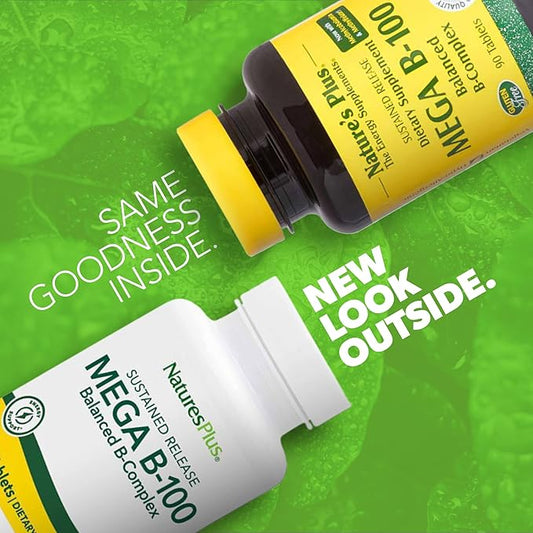 Natures Plus Mega B-100 Complex 90 Sustained 90 Servings