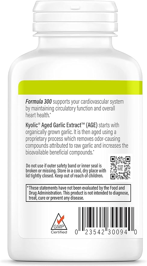 Kyolic Aged Garlic Extract Formula 300 360 Capsules